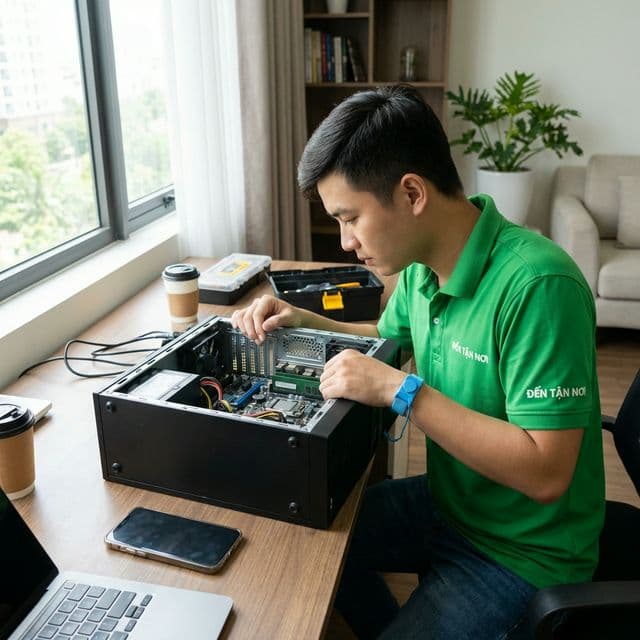 Kỹ thuật viên ĐẾN TẬN NƠI sửa máy tính bàn tại nhà ở Đà Nẵng