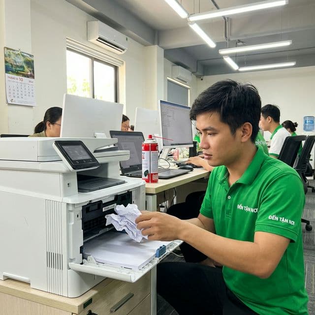 Kỹ thuật viên ĐẾN TẬN NƠI sửa máy in kẹt giấy tại văn phòng Đà Nẵng