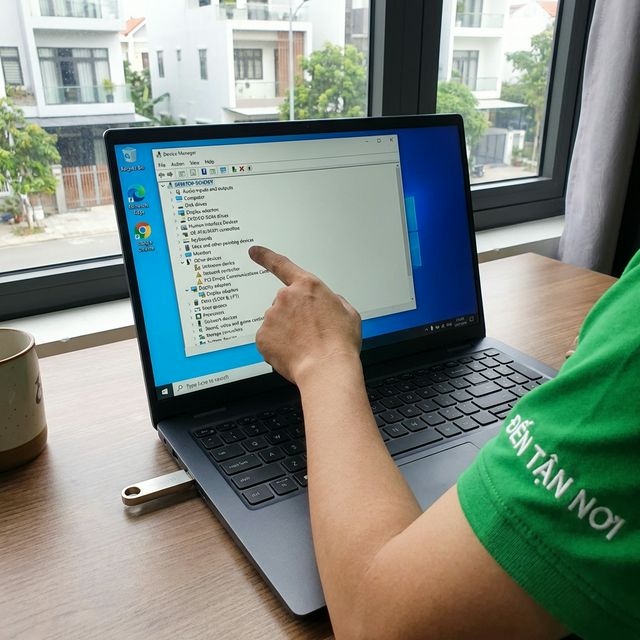 Màn hình Device Manager hiển thị driver thiếu sau khi cài Windows