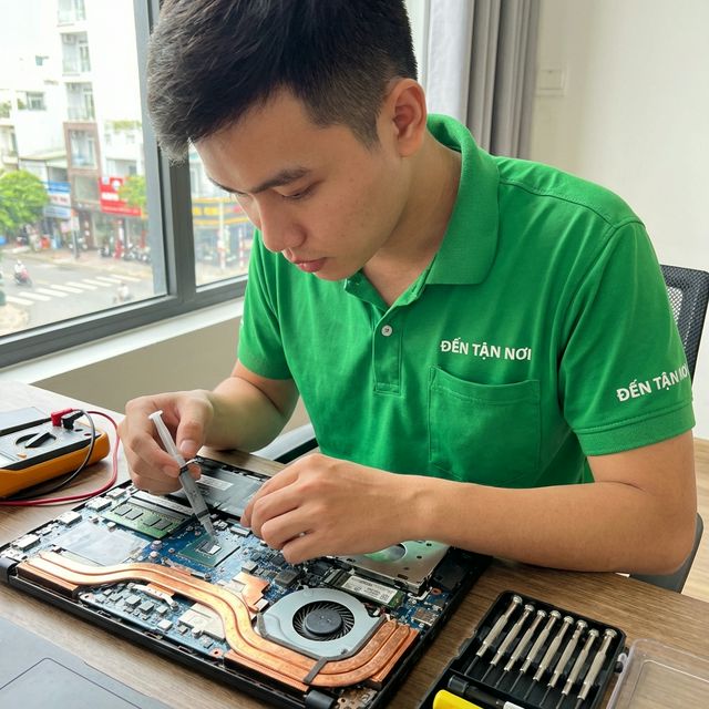 Thợ sửa laptop thay keo tản nhiệt CPU tại nhà khách hàng Đà Nẵng