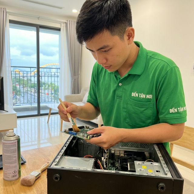 Kỹ thuật viên ĐẾN TẬN NƠI vệ sinh RAM máy tính bàn tại nhà khách hàng