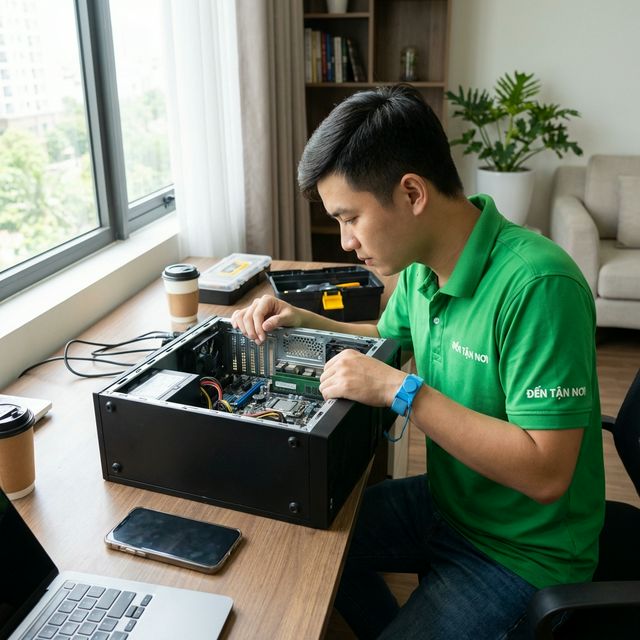 Kỹ thuật viên ĐẾN TẬN NƠI sửa máy tính bàn tại nhà ở Đà Nẵng